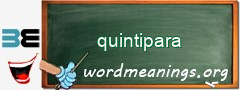 WordMeaning blackboard for quintipara